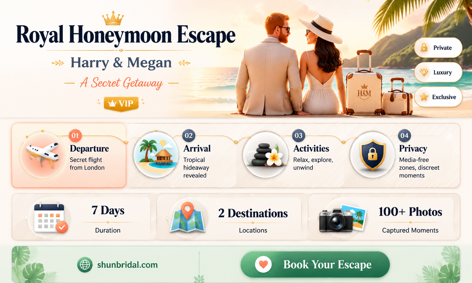 are harry and megan on a honeymoon