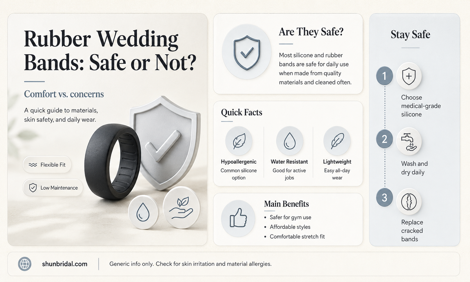 are rubber wedding bands safe