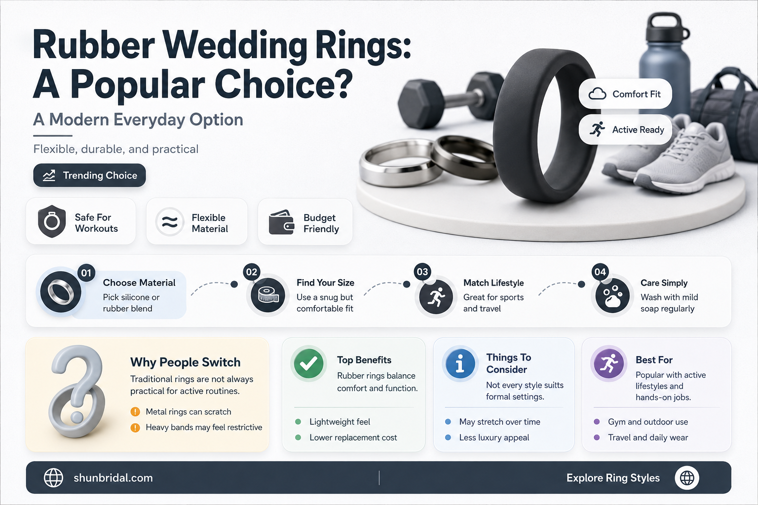 are people buying rubber wedding rings now