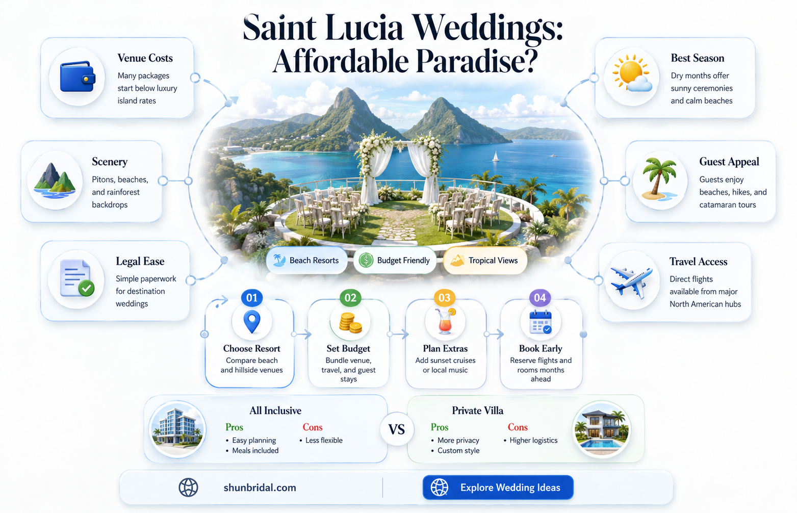 are saint lucia weddings expensive