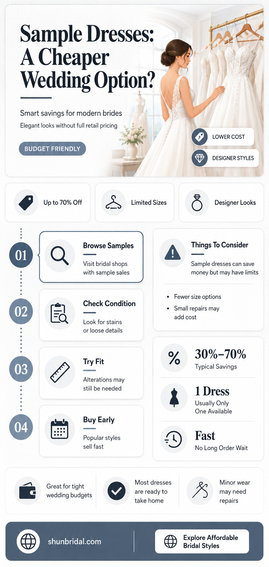 are sample dresses wedding cheaper