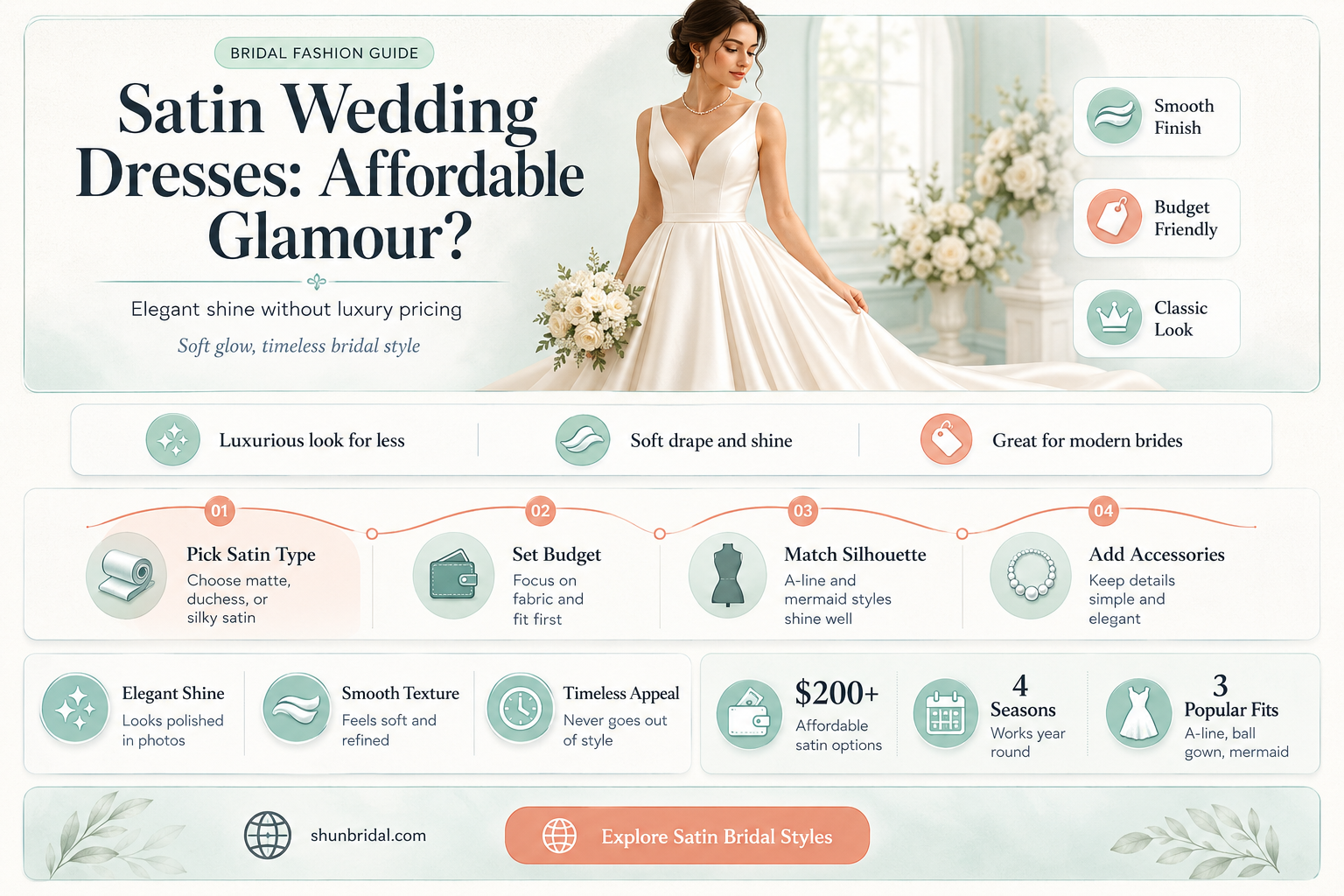 are satin wedding dresses cheap