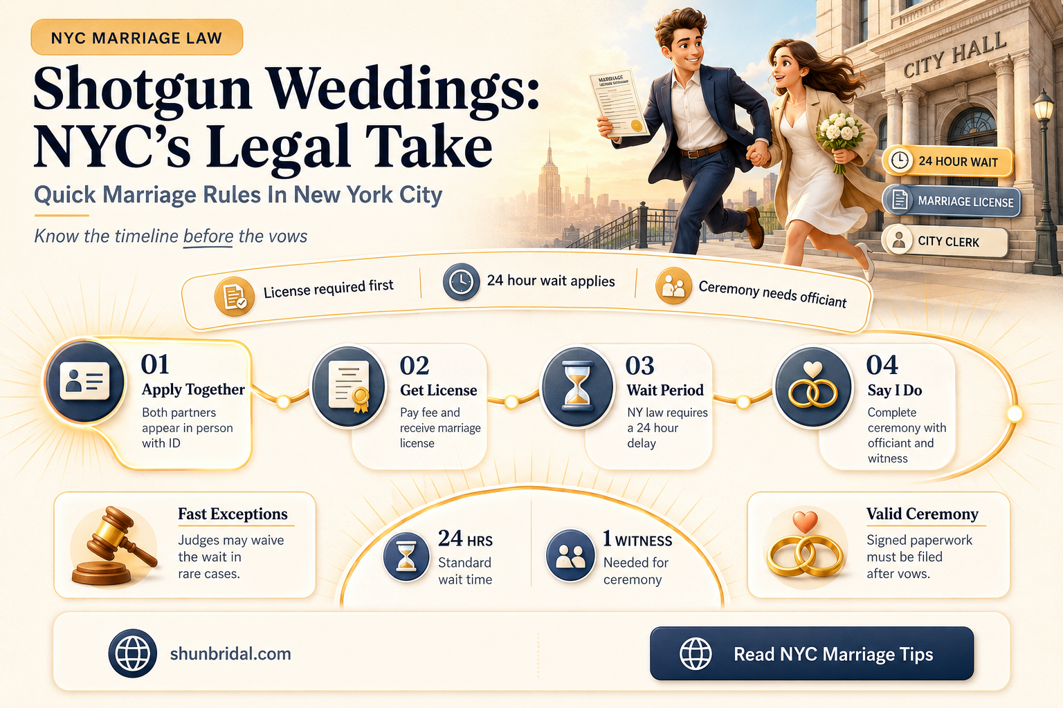 are shotgun weddings legal in nyc