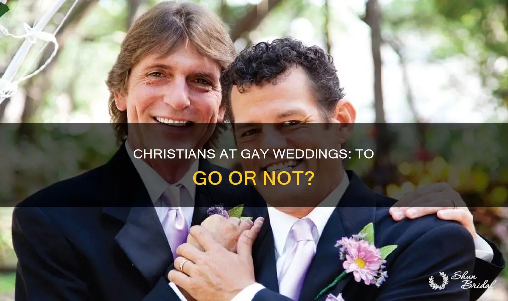 should a christian attend a gay wedding reception