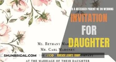 Wedding Invite Etiquette: Deceased Parent's Name Inclusion