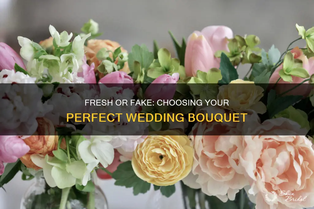 should a wedding bouquet be fresh or fake flowers