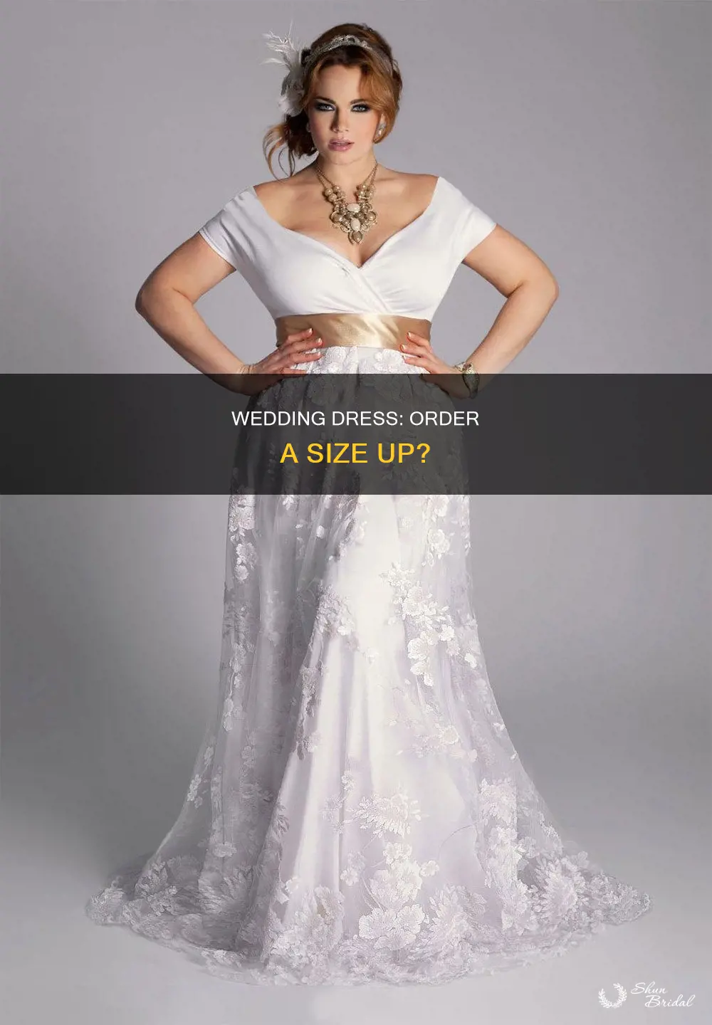 should a wedding dress be ordered large