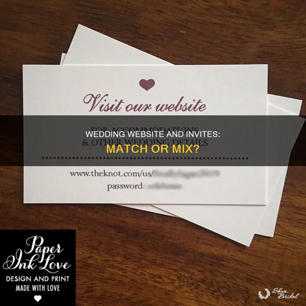 should a wedding website match invitations