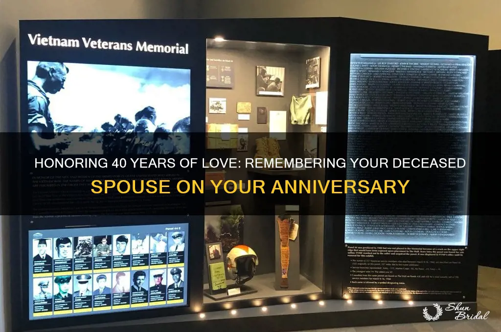 should acknoldege 40th wedding anniversary when hervspouse is deceased