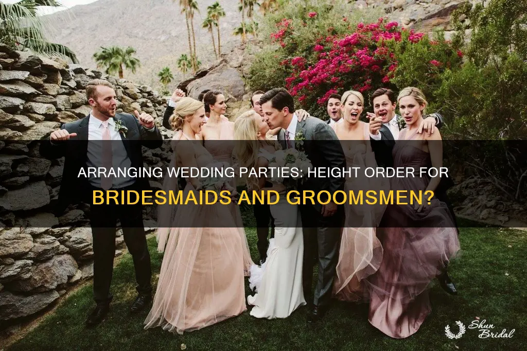 should bridesmaids and groomsmen stand by height order