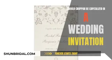 Chuppah: To Capitalize or Not in Wedding Invitations