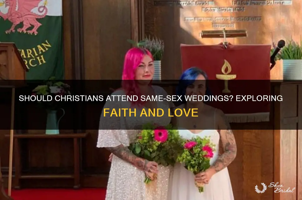 should cristians go to same sex weddings