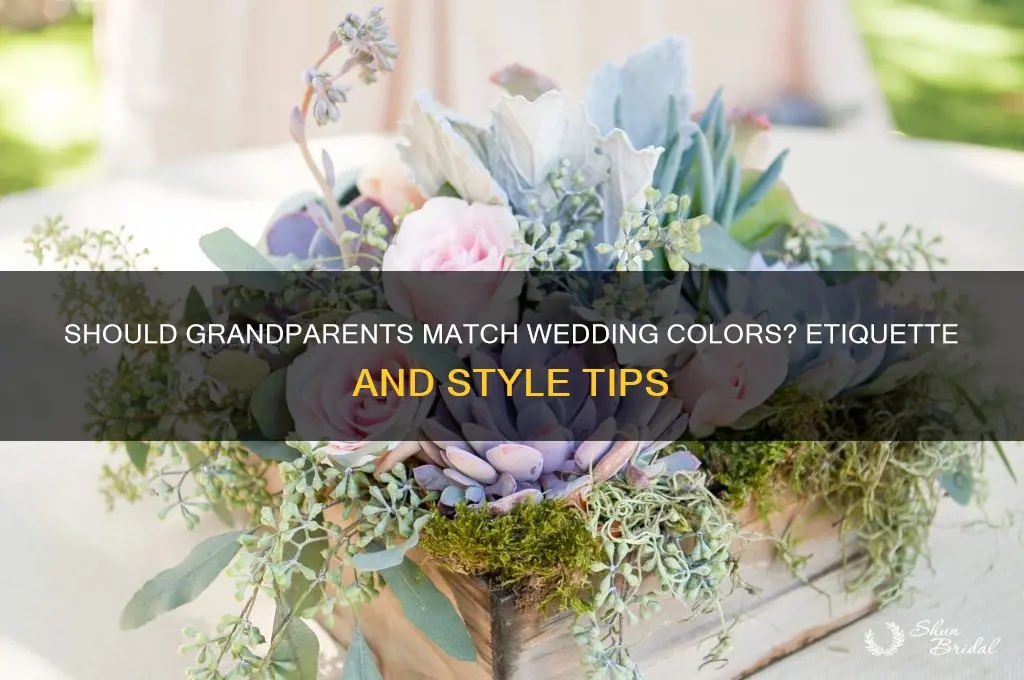 should grandparents match wedding colors