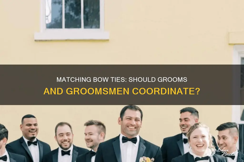 should groom have same bow tie as groomsmen