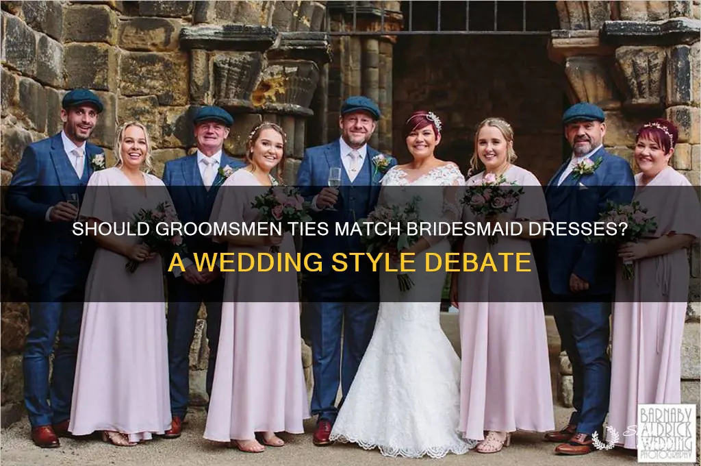 should groomsmen ties match bridesmaid dresses