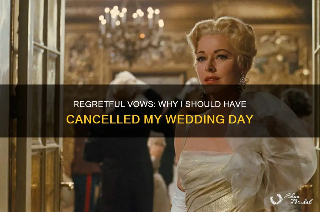 should have cancelled wedding day
