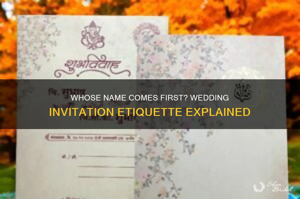 should her name go first wedding