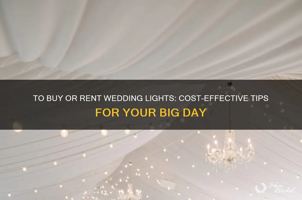 should I buy or rent lights wedding