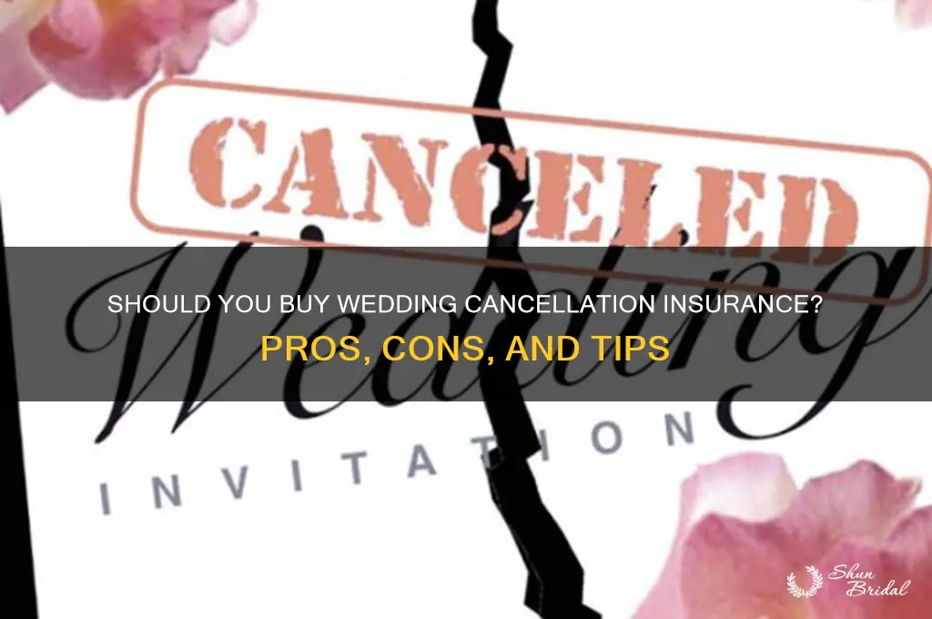 should I buy wedding cancellation insurance