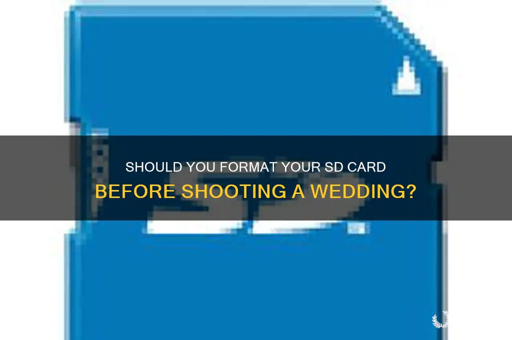 should I format my sd card before shooting a wedding