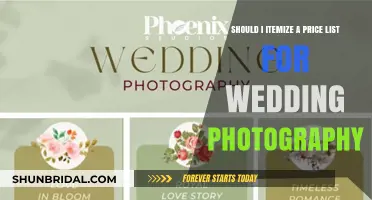 Wedding Photography: Itemized Pricing for Your Big Day