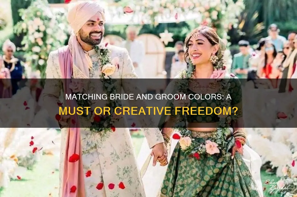 should I match bride and grooms colors wedding