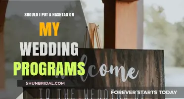 Personalized Wedding Programs: Hashtag or No Hashtag?