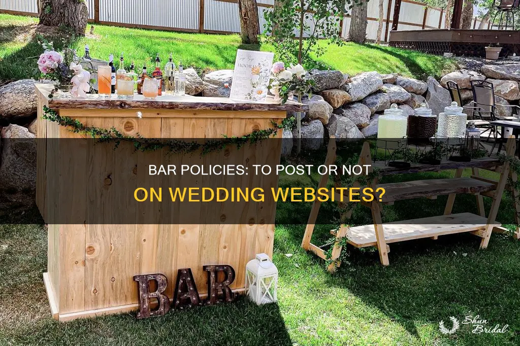 should I put the bar policy on the wedding website