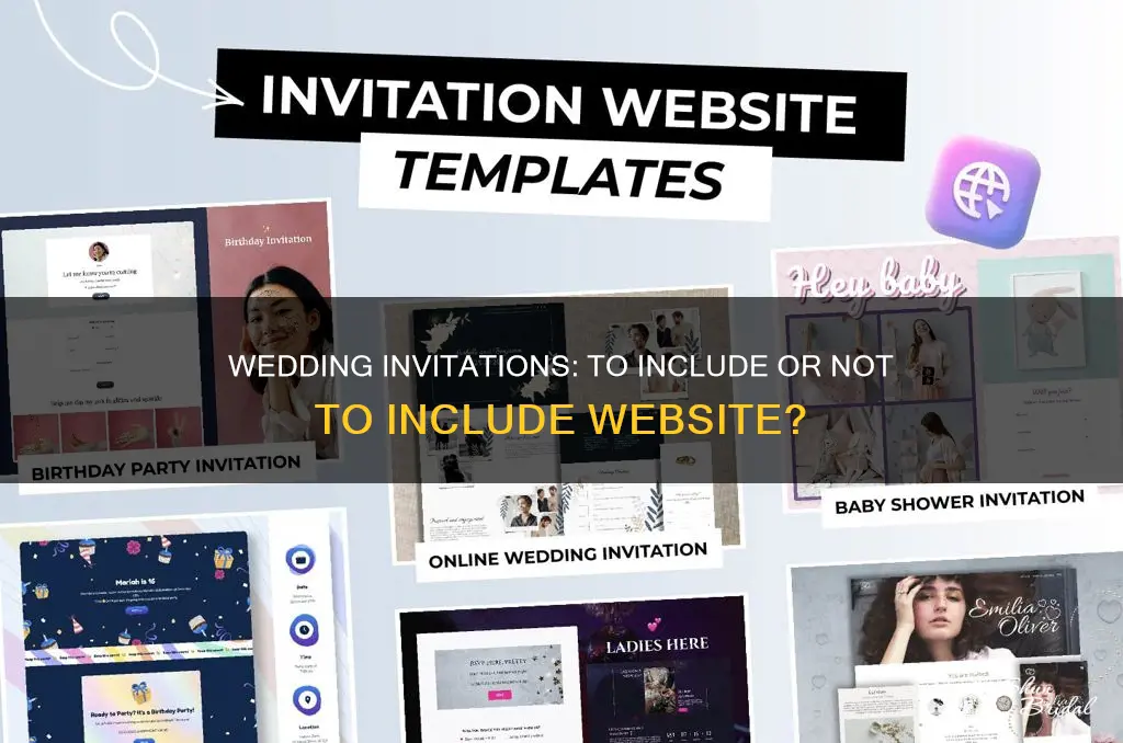 should I put the registration website on the wedding invitation