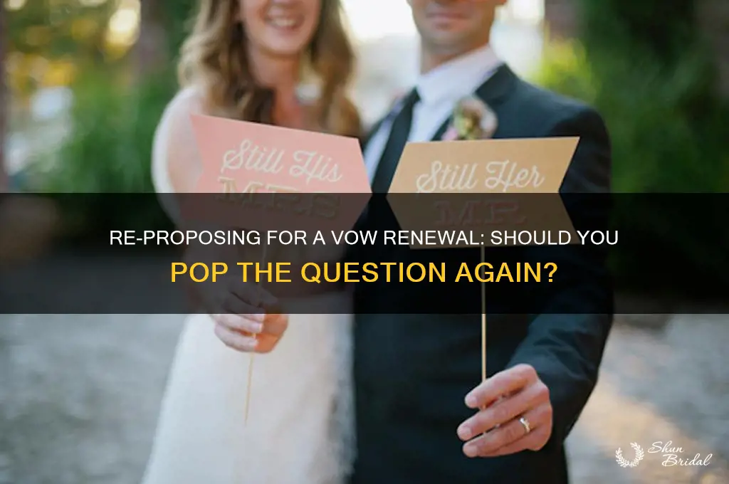 should i re propose for a vow renewal