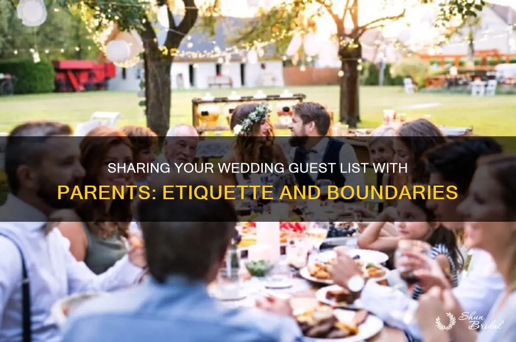 should I share wedding guest list with parents