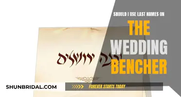 Etiquette Guide: Last Names on Wedding Benchers