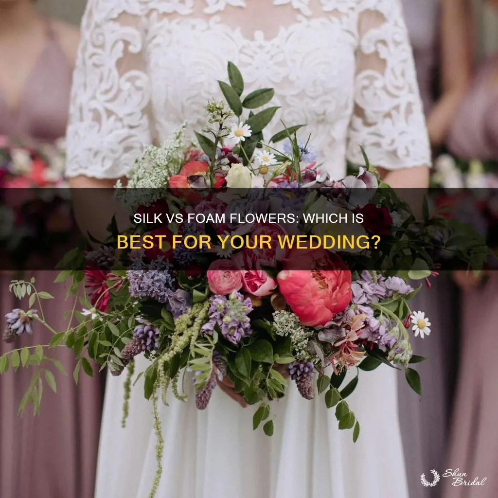 should I use silk or foam flowers for my wedding