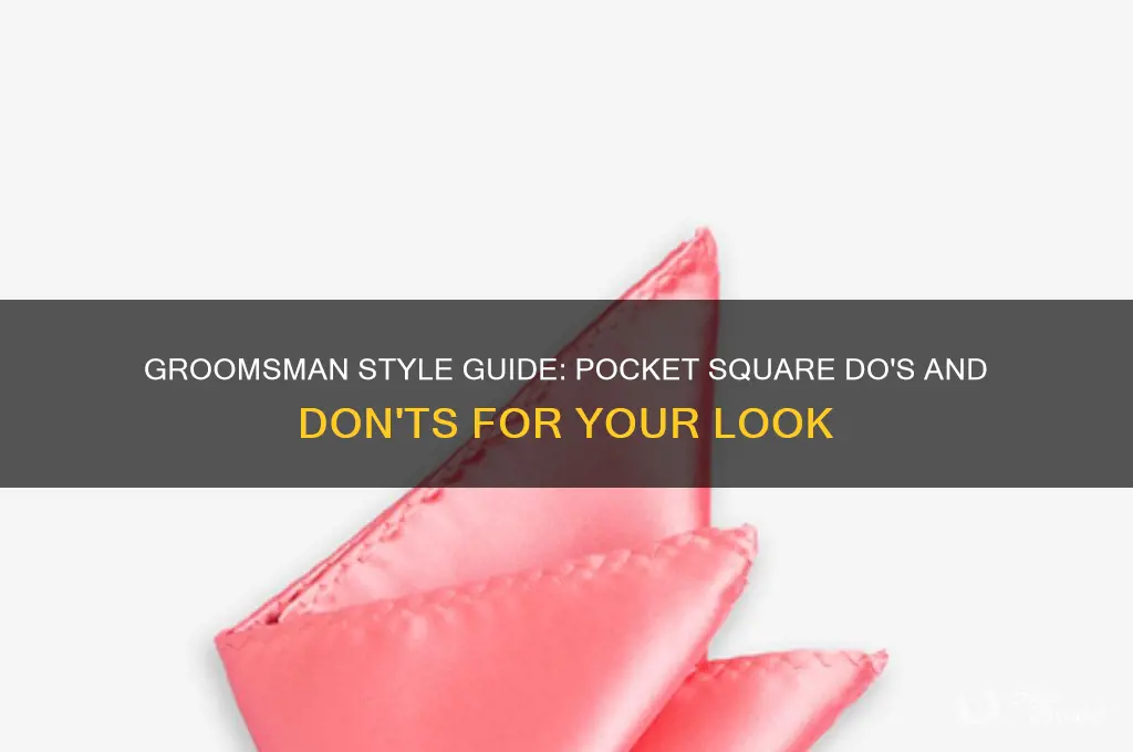 should i wear a pocket square as a groomsman