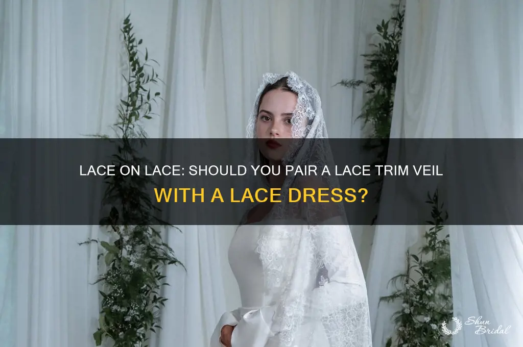should i wear lace trim veil with a lace dress