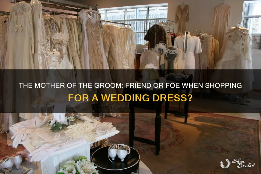 should mother of groom go with bride for wedding dress
