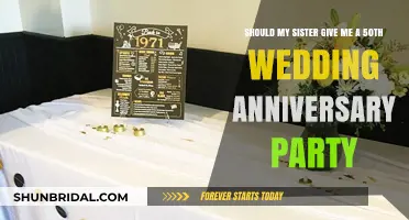 Celebrating 50 Years: Should Your Sister Host Your Anniversary Party?