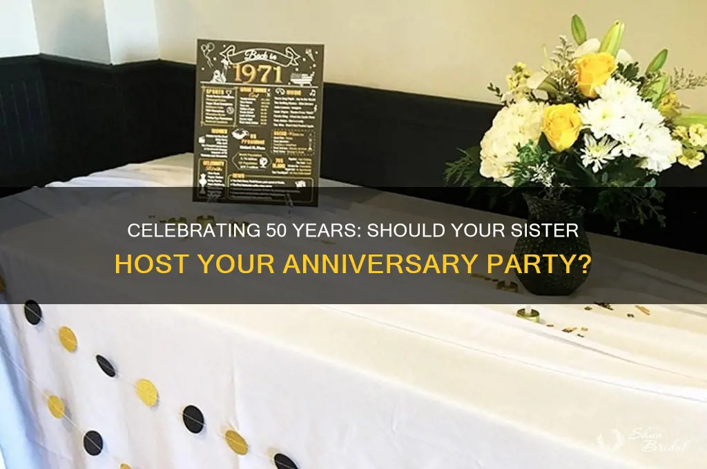 should my sister give me a 50th wedding anniversary party