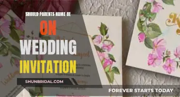 Wedding Invitation Etiquette: Parents' Names Included