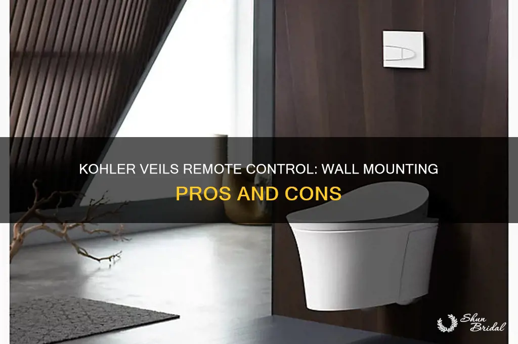should the kohler veils remote control be wall mounted