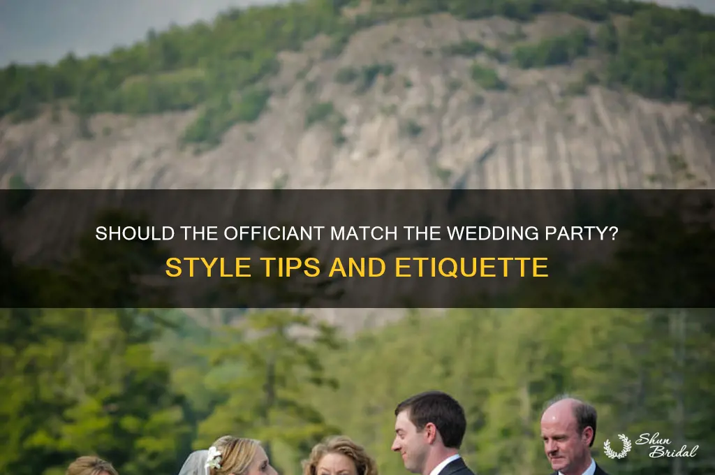 should the officiant match the wedding party