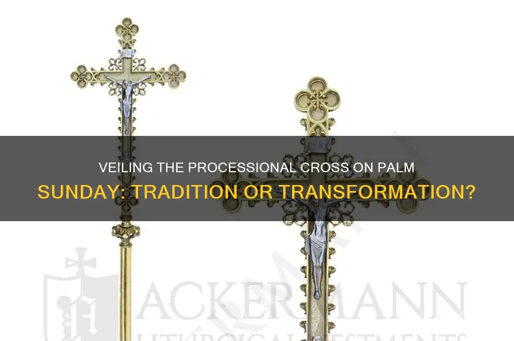 should the processional cross be veiled on palm sunday