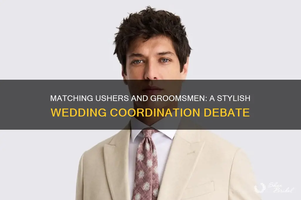 should the wedding ushers match the groomsmen