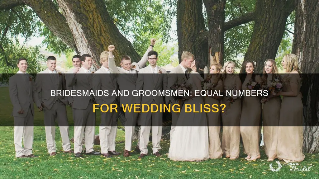 should there be the same number of bridesmaids and groomsmen