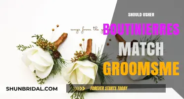 Should Usher Boutonnieres Match Groomsmen? Floral Etiquette Explained