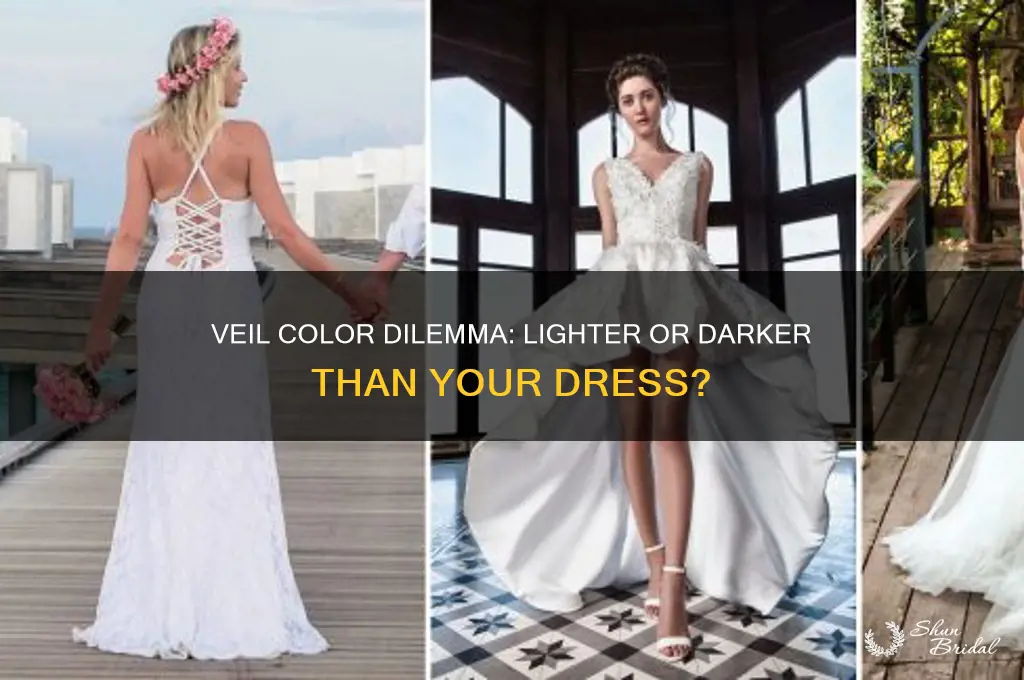 should veil be lighter or darker than dress