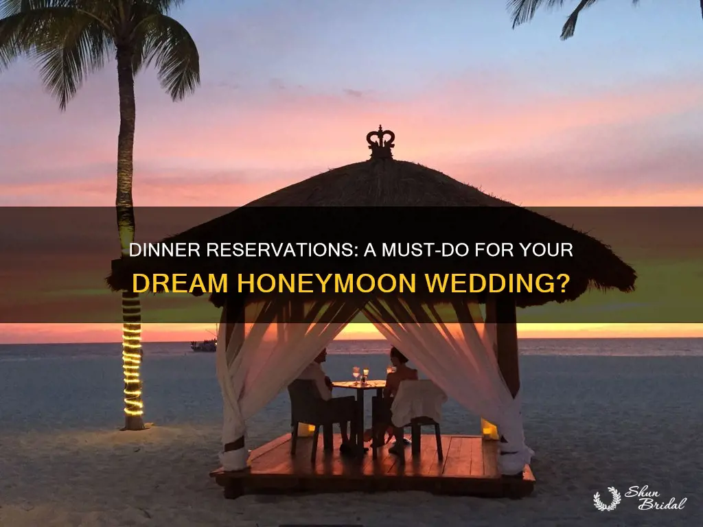 should we make dinner reservations honeymoon weddingwire