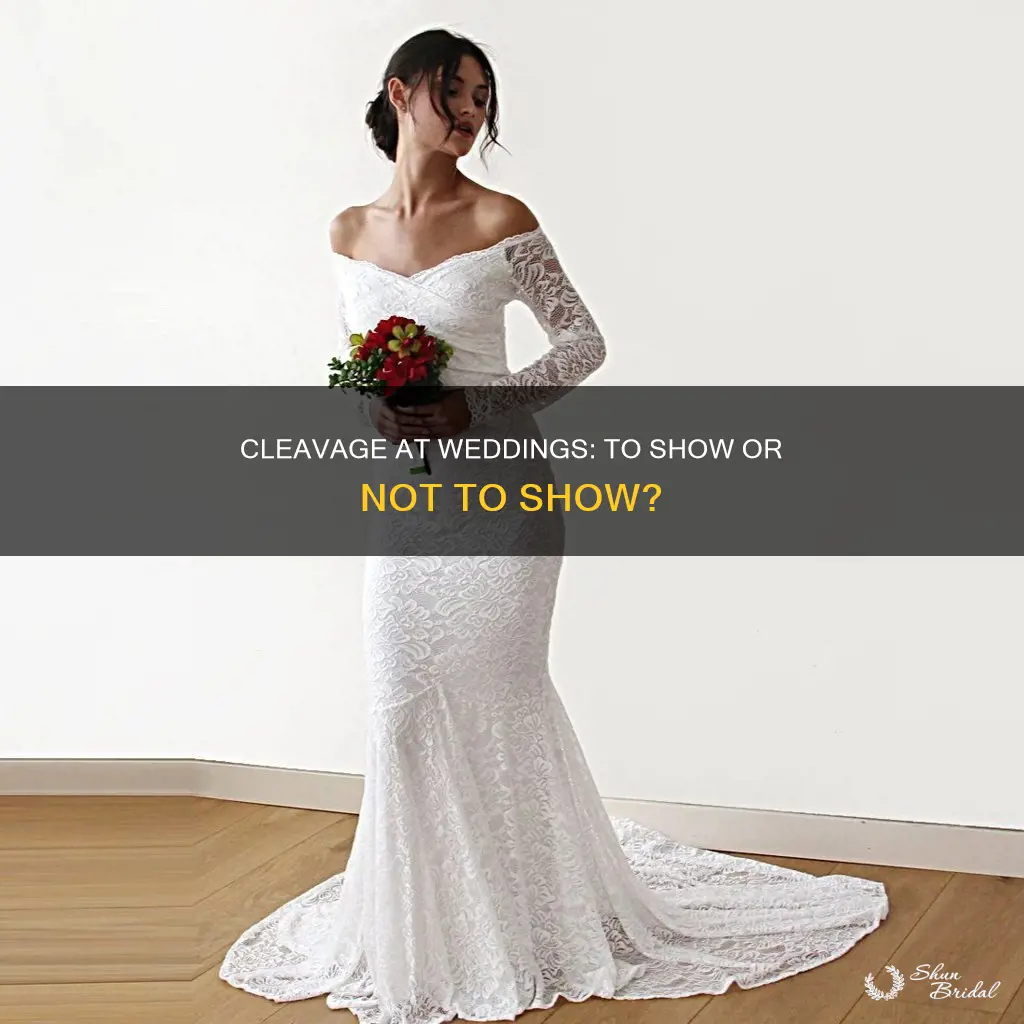 should wedding dress show cleavage