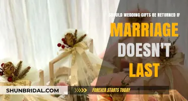 Wedding Gifts and Short-Lived Marriages: To Return or Not?