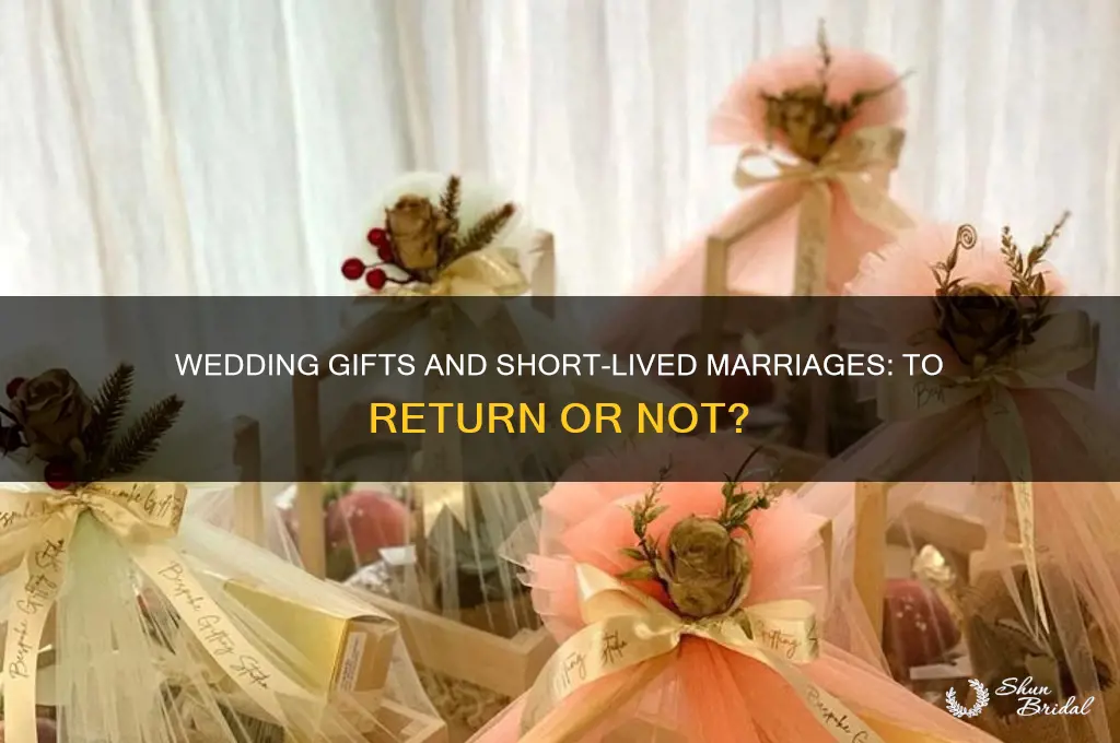 should wedding gifts be returned if marriage doesn